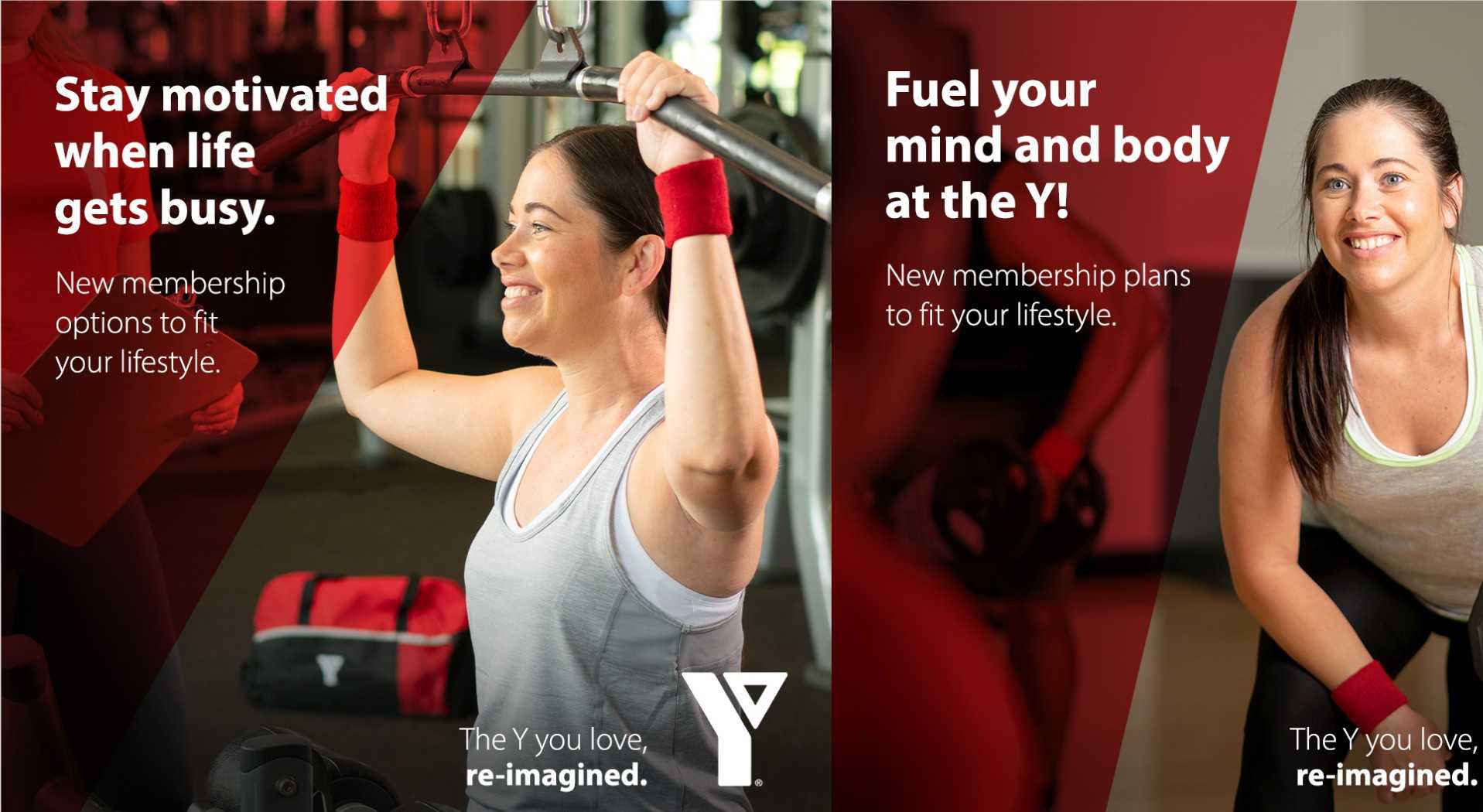 2 image of a woman working out at the YMCA